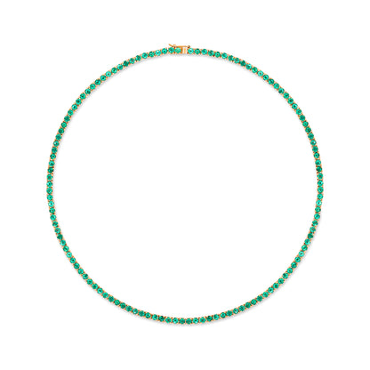 Juno Midi Tennis Necklace – Colombian Green Emerald