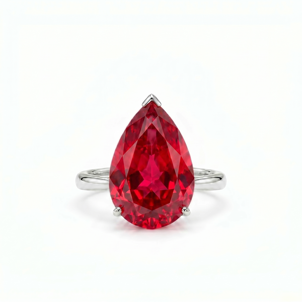 Nova Bold Solitaire Ring – Red Ruby