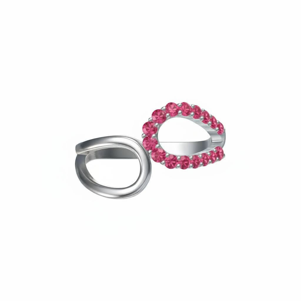 Linea Contour Ring – Red Ruby