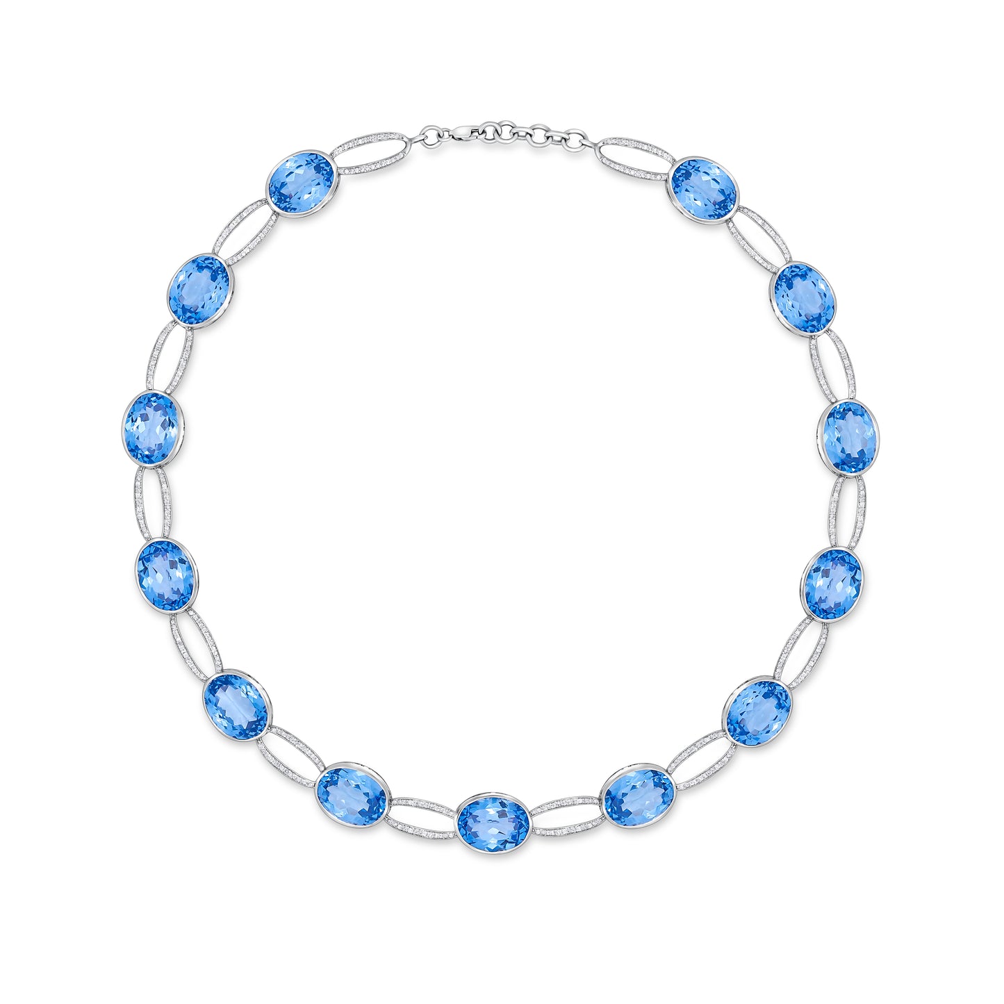 Velara Soiree Necklace – Blue Aquamarine