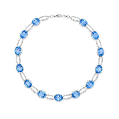 Velara Soiree Necklace – Blue Aquamarine