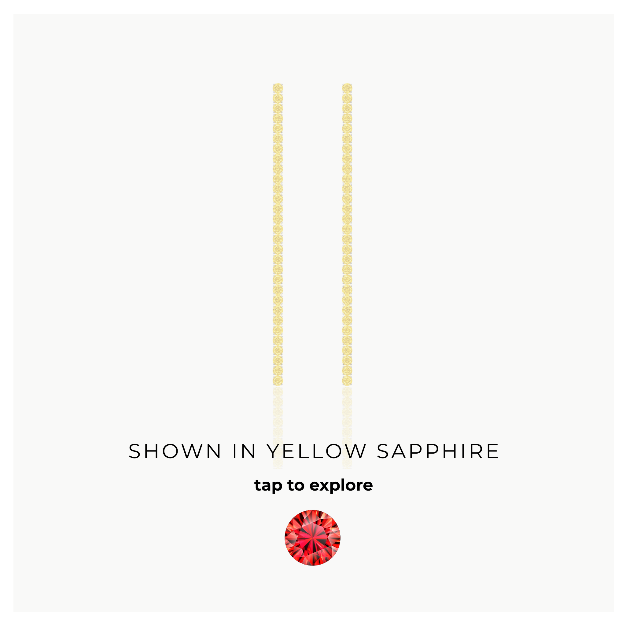 Juno Tennis Line Earrings – Orange Padparadscha Sapphire
