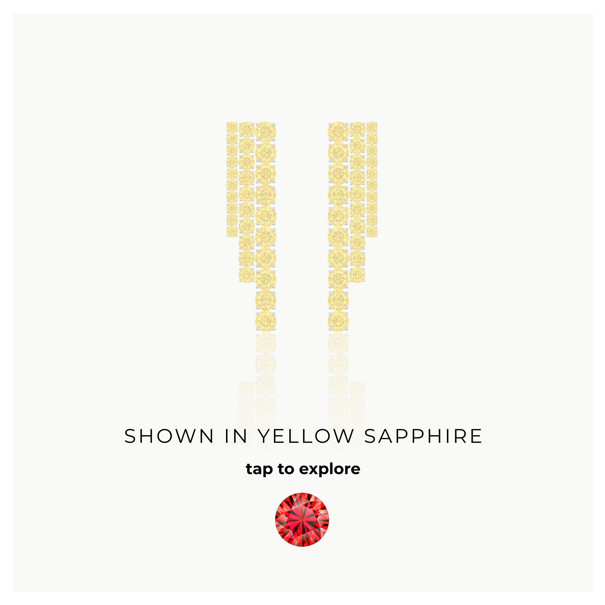 Juno Tennis Cascade Earrings – Orange Padparadscha Sapphire
