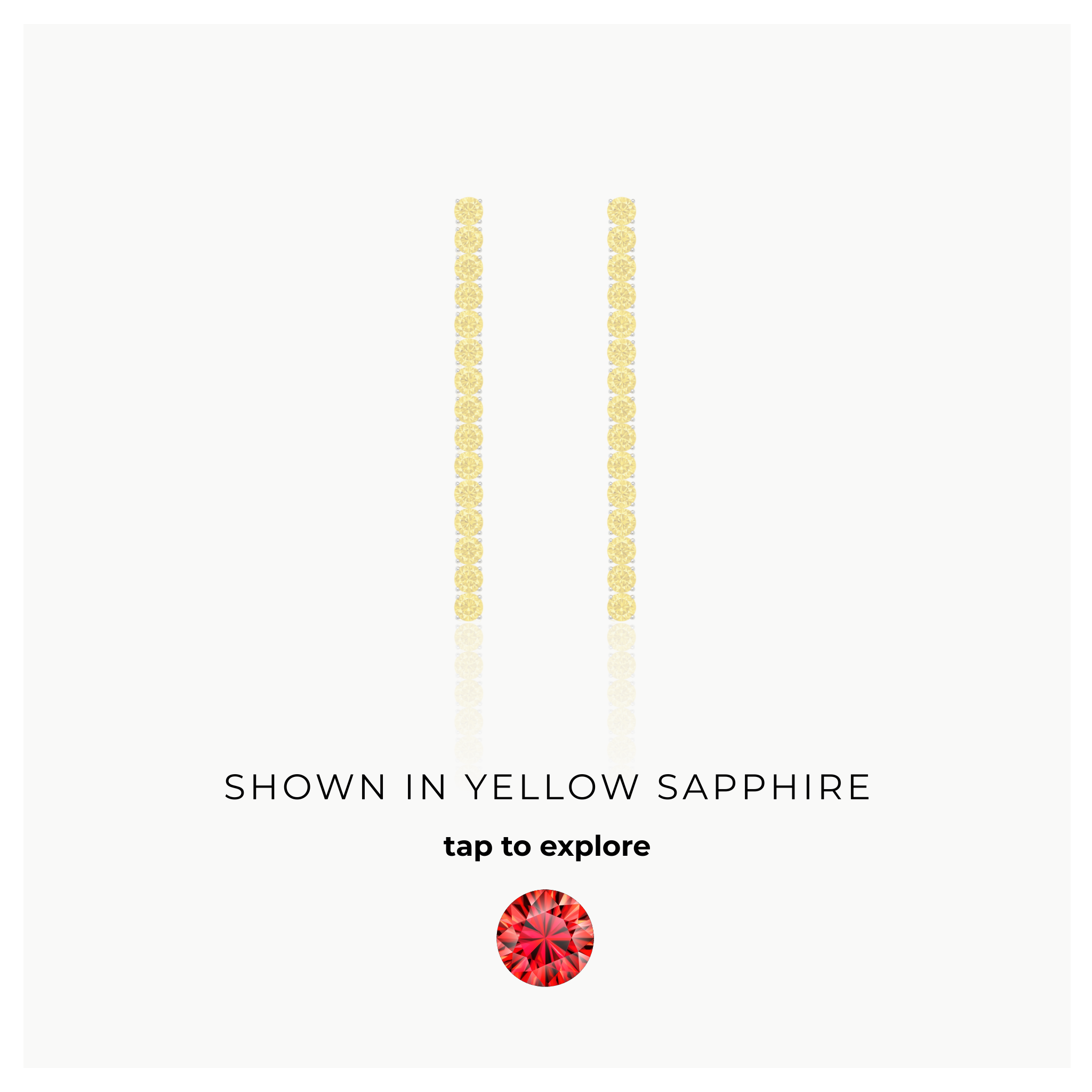 Juno Tennis Drop Earrings – Orange Padparadscha Sapphire
