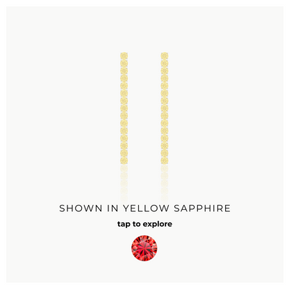 Juno Tennis Drop Earrings – Orange Padparadscha Sapphire