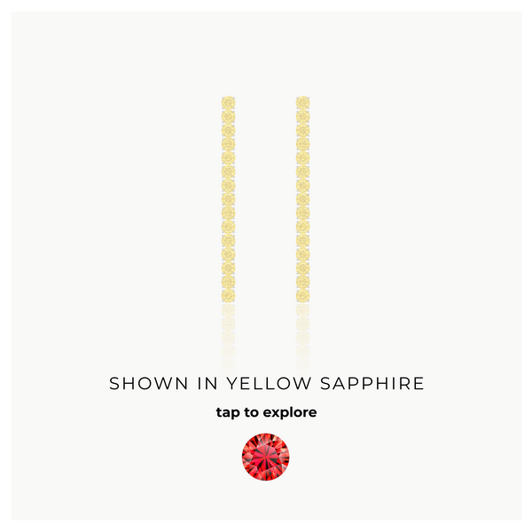 Juno Tennis Drop Earrings – Orange Padparadscha Sapphire