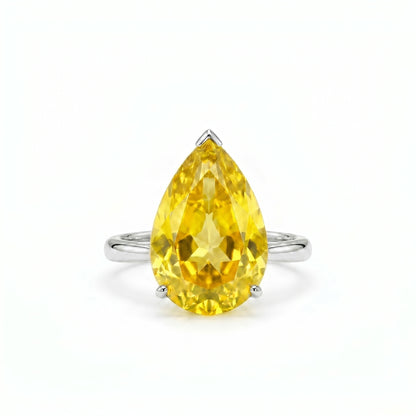 Nova Bold Solitaire Ring – Yellow Sapphire