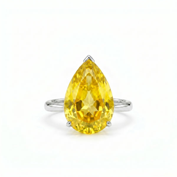 Nova Bold Solitaire Ring – Yellow Sapphire