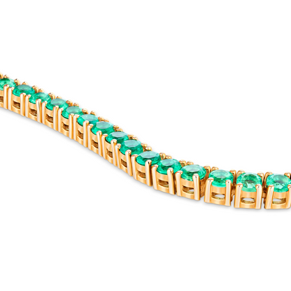 Juno Midi Tennis Necklace – Colombian Green Emerald