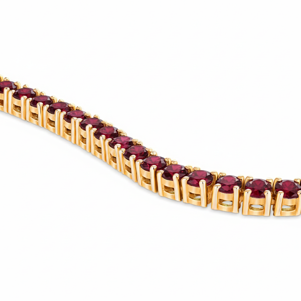 Juno Midi Tennis Necklace – Deep Red Garnet
