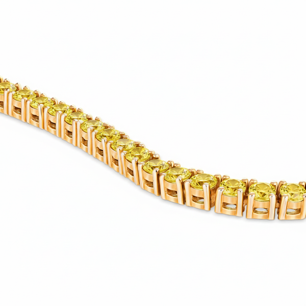 Juno Midi Tennis Necklace – Yellow Sapphire