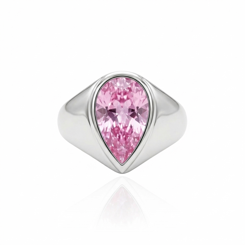 Nova Signet Ring – Light Pink Sapphire
