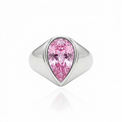 Nova Signet Ring – Light Pink Sapphire