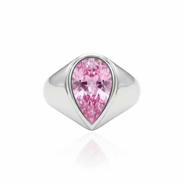 Nova Signet Ring – Light Pink Sapphire