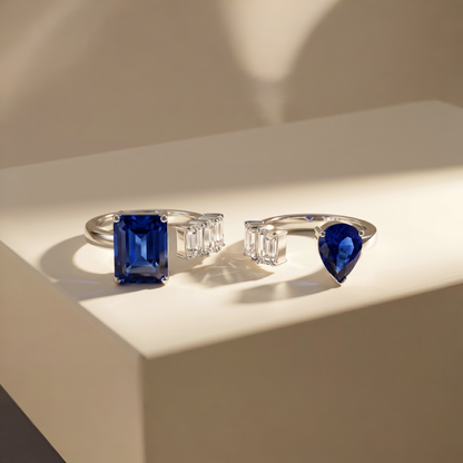 Nova Open Ring – Blue Sapphire