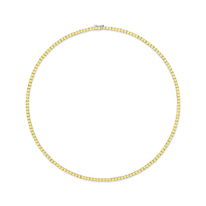 Juno Midi Tennis Necklace – Yellow Sapphire