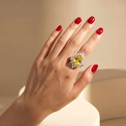 Velara Crown Ring – Yellow Sapphire