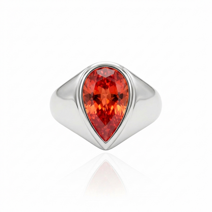 Nova Signet Ring – Orange Padparadscha Sapphire