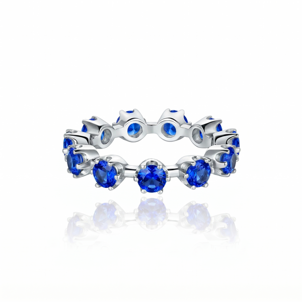 Linea Maxi Station Ring – Blue Sapphire