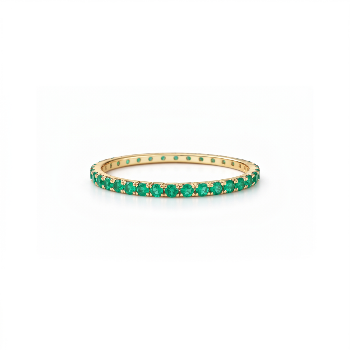 Linea Mini Ring – Colombian Green Emerald
