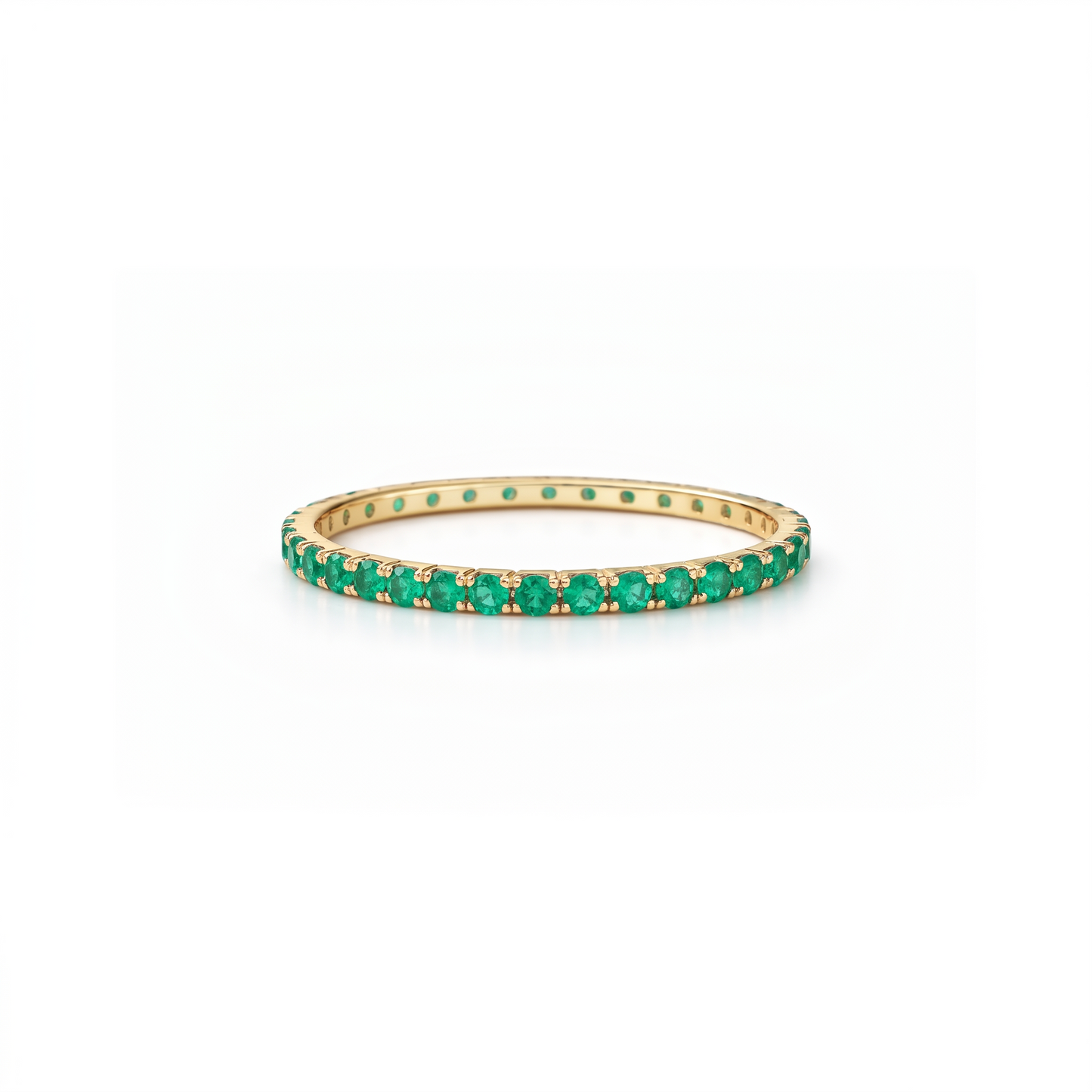 Linea Mini Ring – Colombian Green Emerald