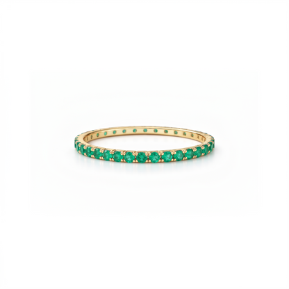 Linea Mini Ring – Colombian Green Emerald