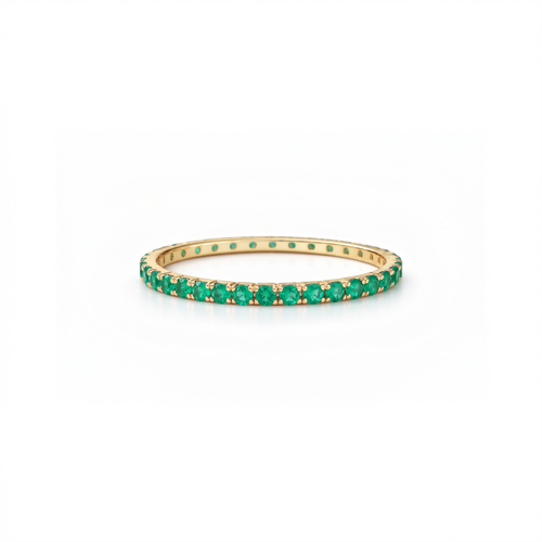 Linea Mini Ring – Colombian Green Emerald