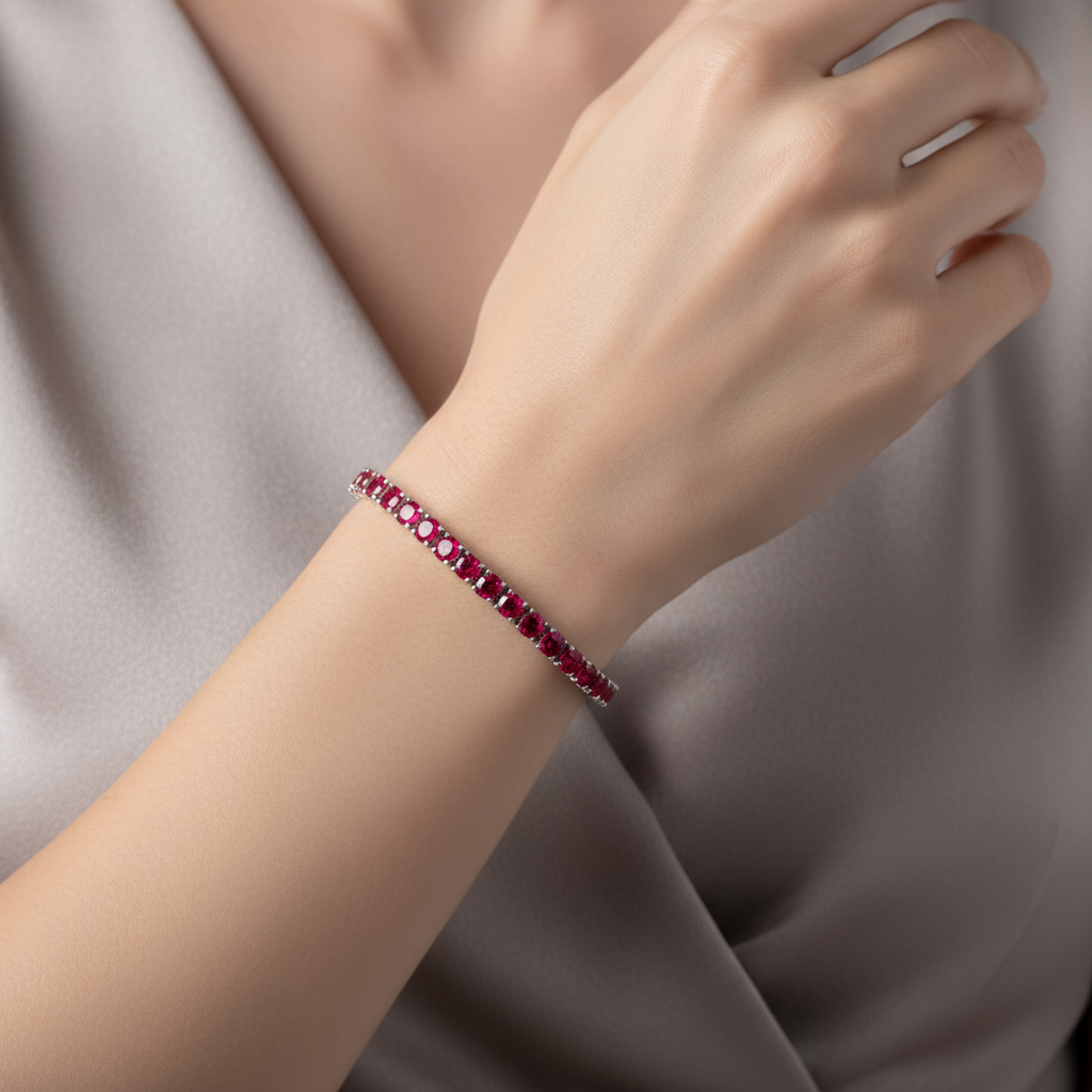 Juno Maxi Tennis Bracelet – Light Pink Sapphire
