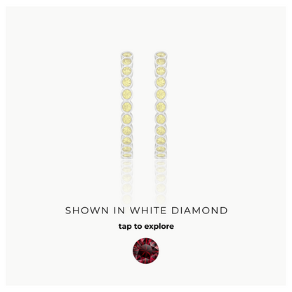 Forma Grande Hoop Earrings – Deep Red Garnet