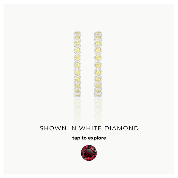 Forma Grande Hoop Earrings – Deep Red Garnet