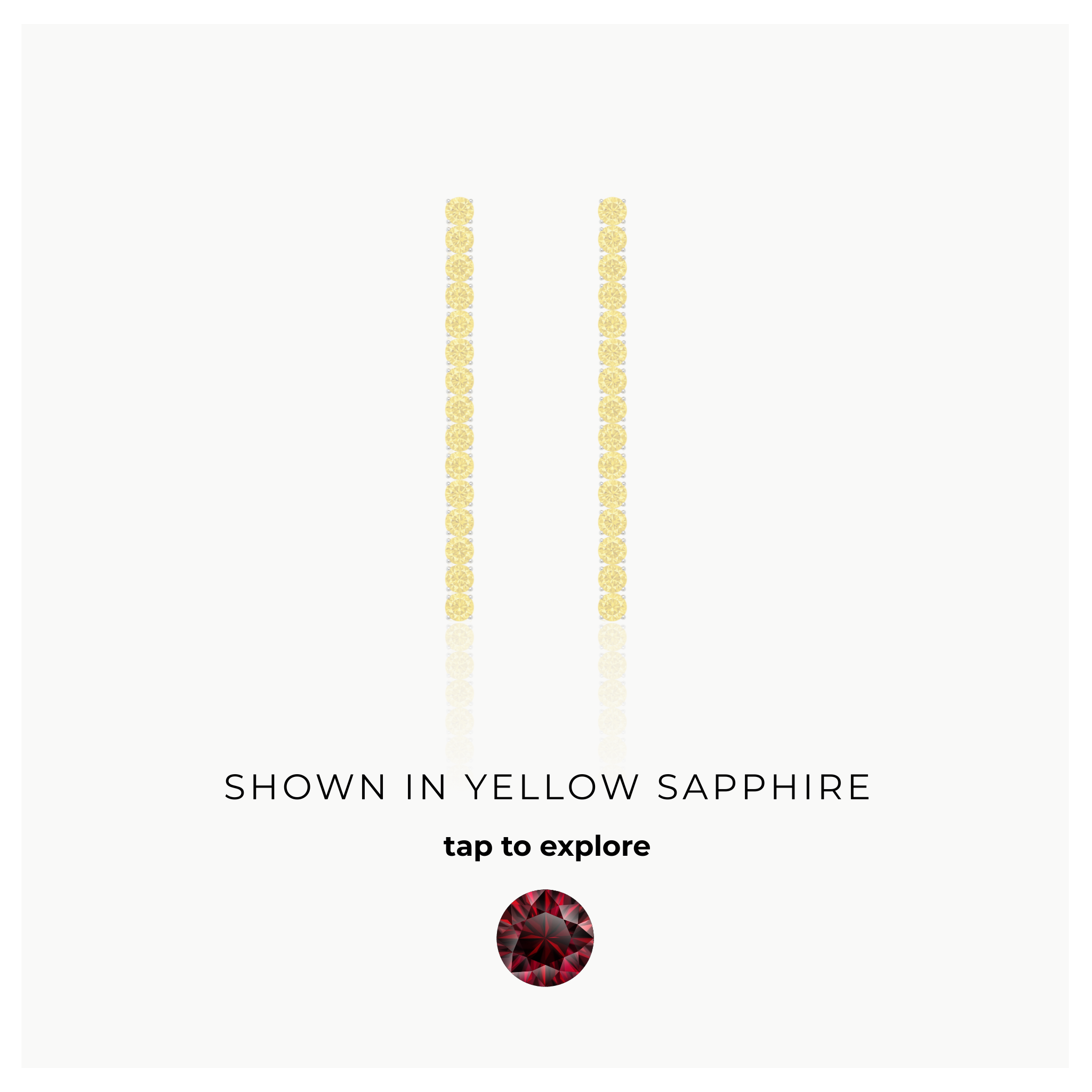 Juno Tennis Drop Earrings – Deep Red Garnet