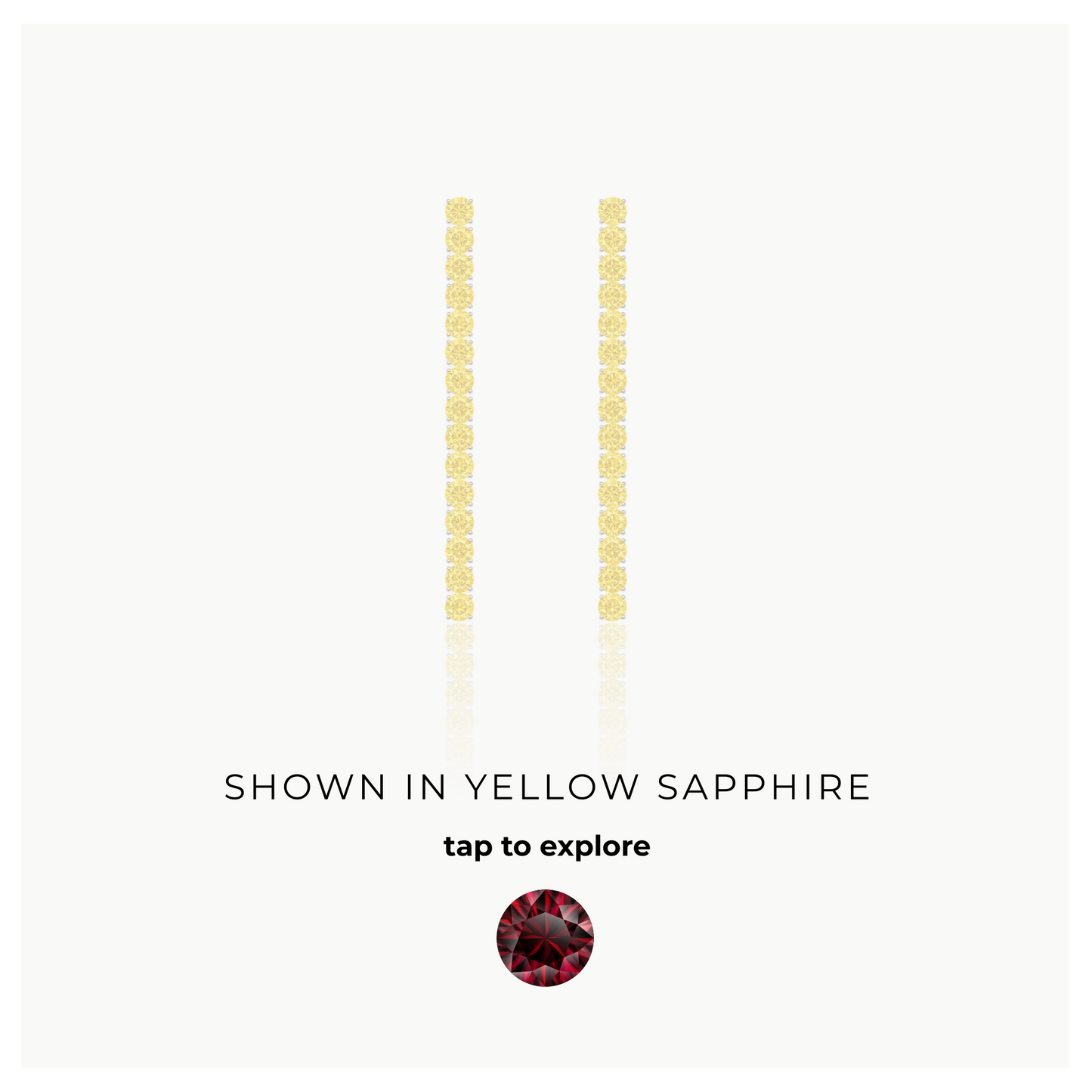 Juno Tennis Drop Earrings – Deep Red Garnet