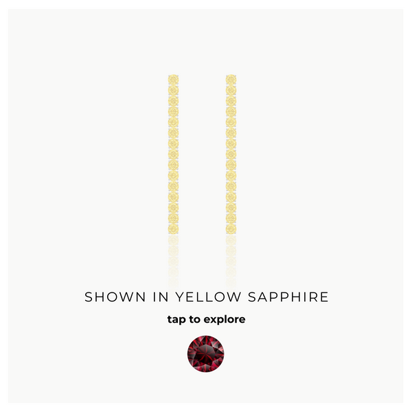 Juno Tennis Drop Earrings – Deep Red Garnet