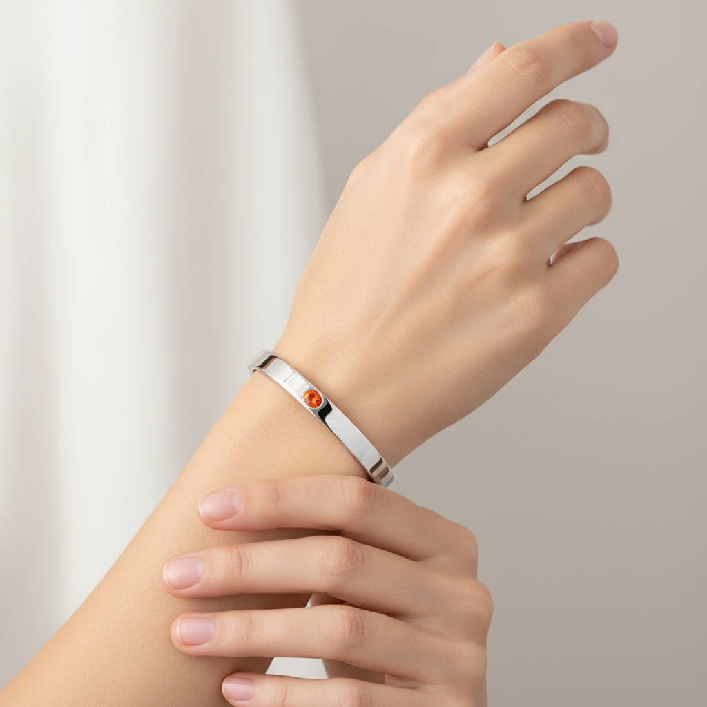 Velara Uno Elemental Bangle – Red Ruby