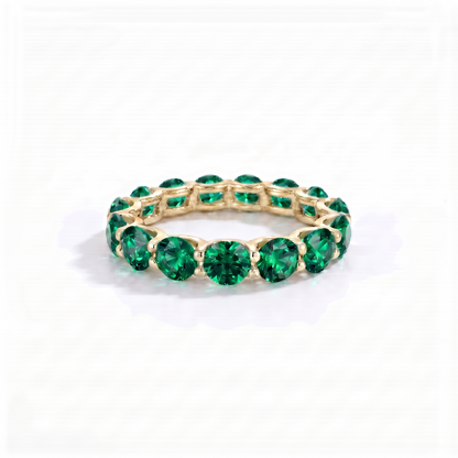 Linea Maxi Ring – Zambian Green Emerald