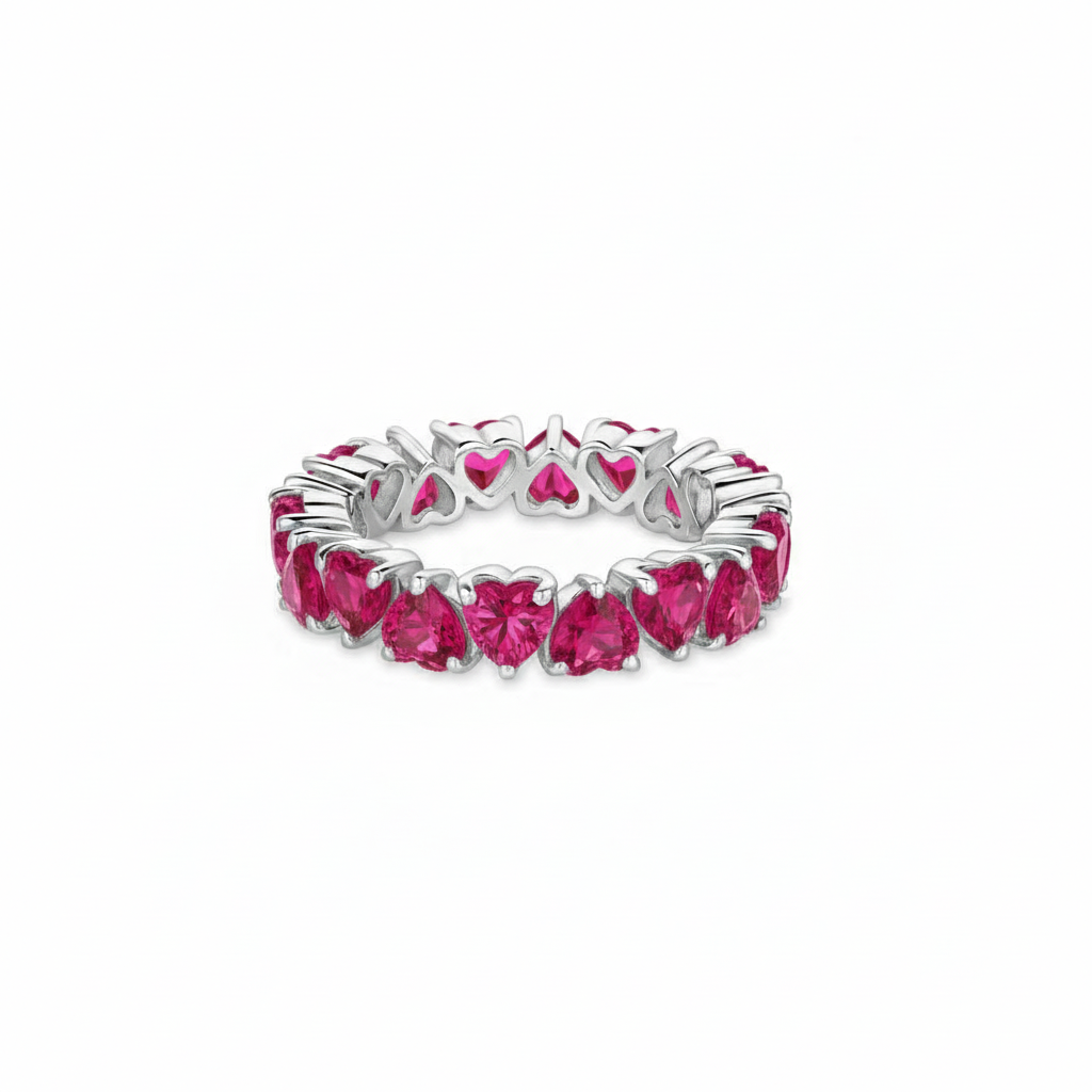 Amore Eternity Ring – Red Ruby