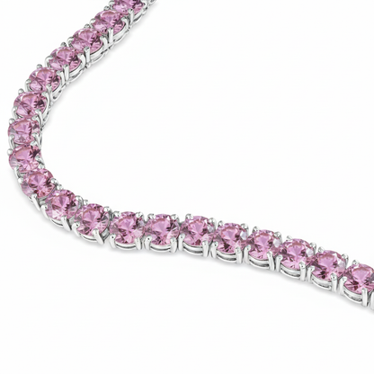 Juno Grande Tennis Necklace – Light Pink Sapphire