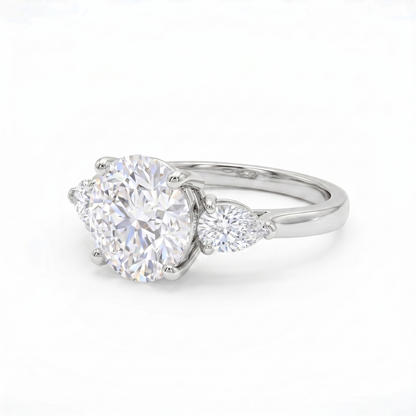 Juno Trio Ring – Deep Red Garnet