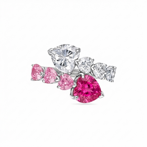 Amore Twist Ring – Vivid Pink Sapphire