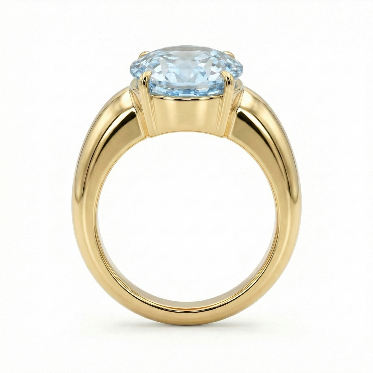 Velara Signet Ring – Light Blue Aquamarine