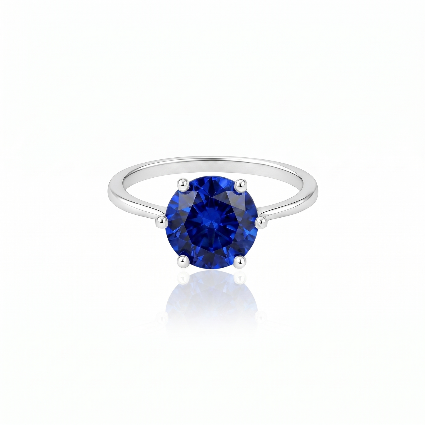 Juno Bold Solitaire Ring – Blue Sapphire