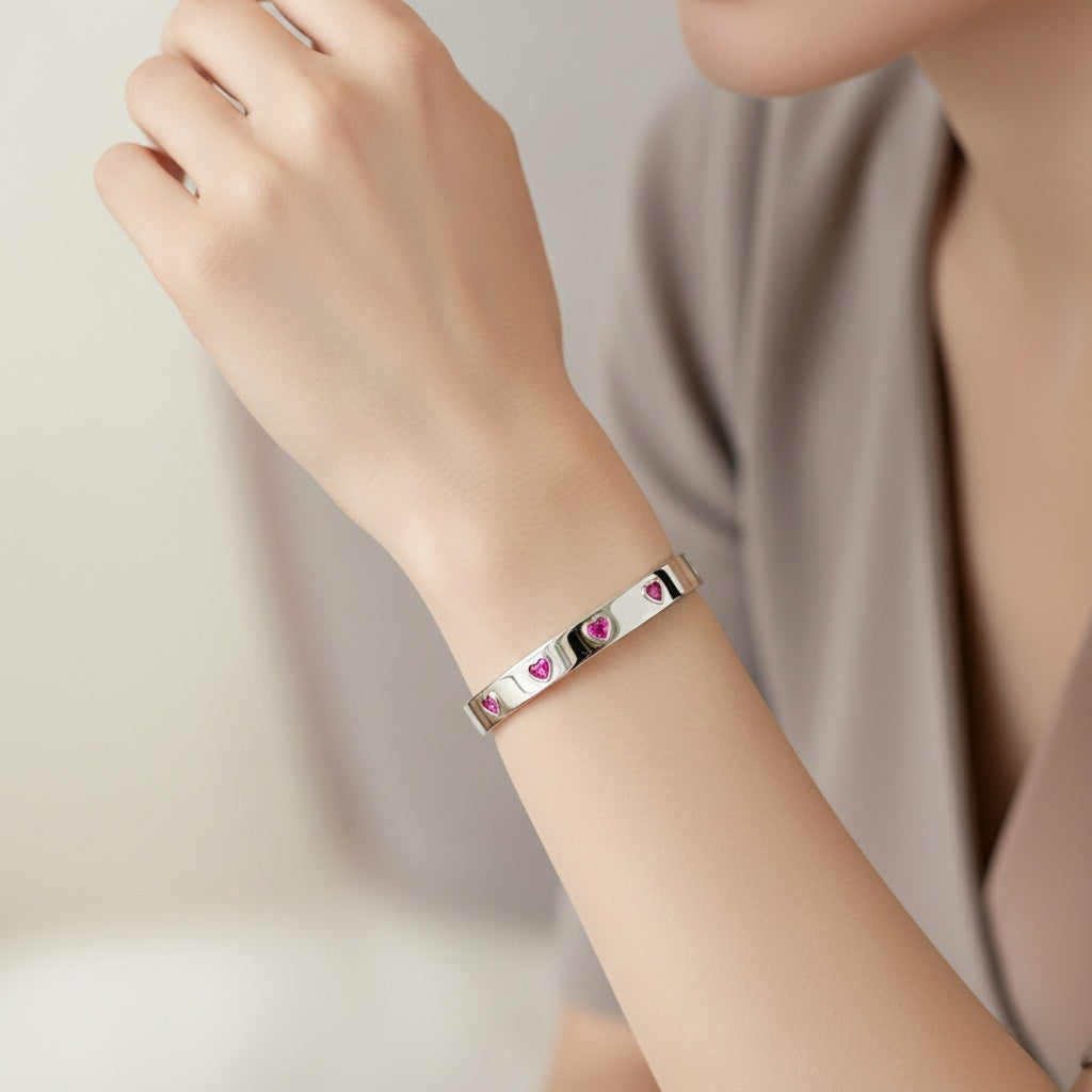 Amore Cinco Elemental Bangle – Purple Amethyst