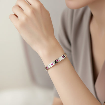 Amore Cinco Elemental Bangle – Deep Red Garnet
