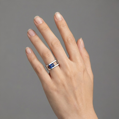 Nexus Journey Ring – Blue Sapphire