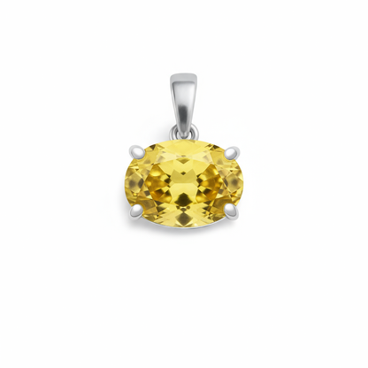 Velara Solitaire Necklace – Yellow Sapphire