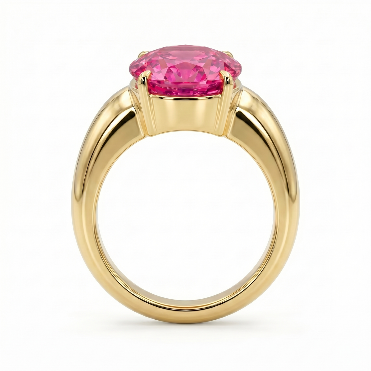 Velara Signet Ring – Vivid Pink Sapphire