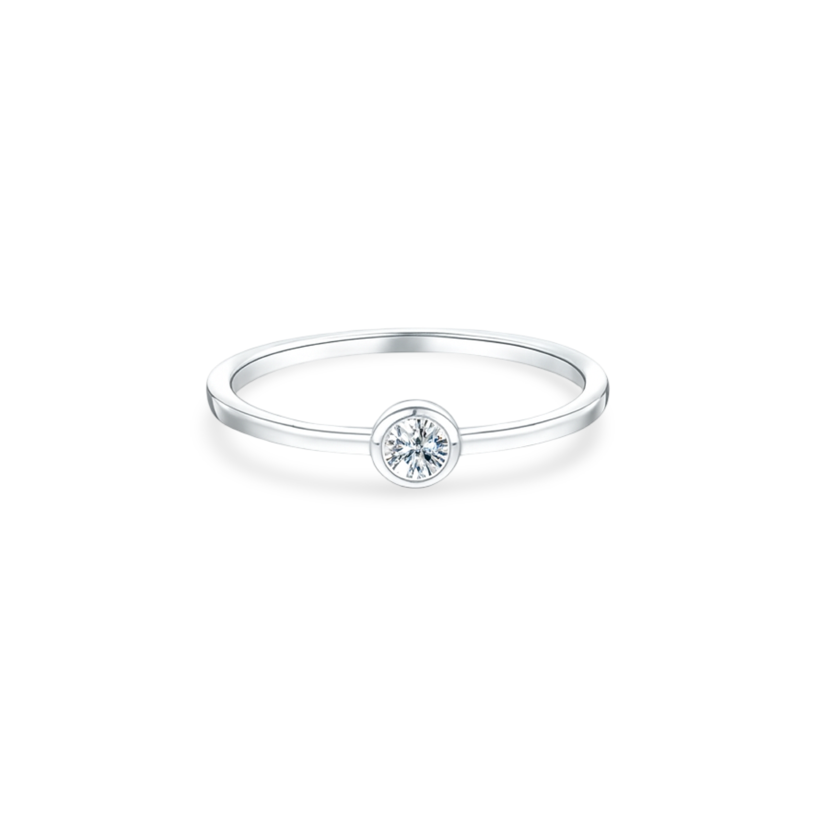 Forma Mini Solitaire Ring – White Diamond