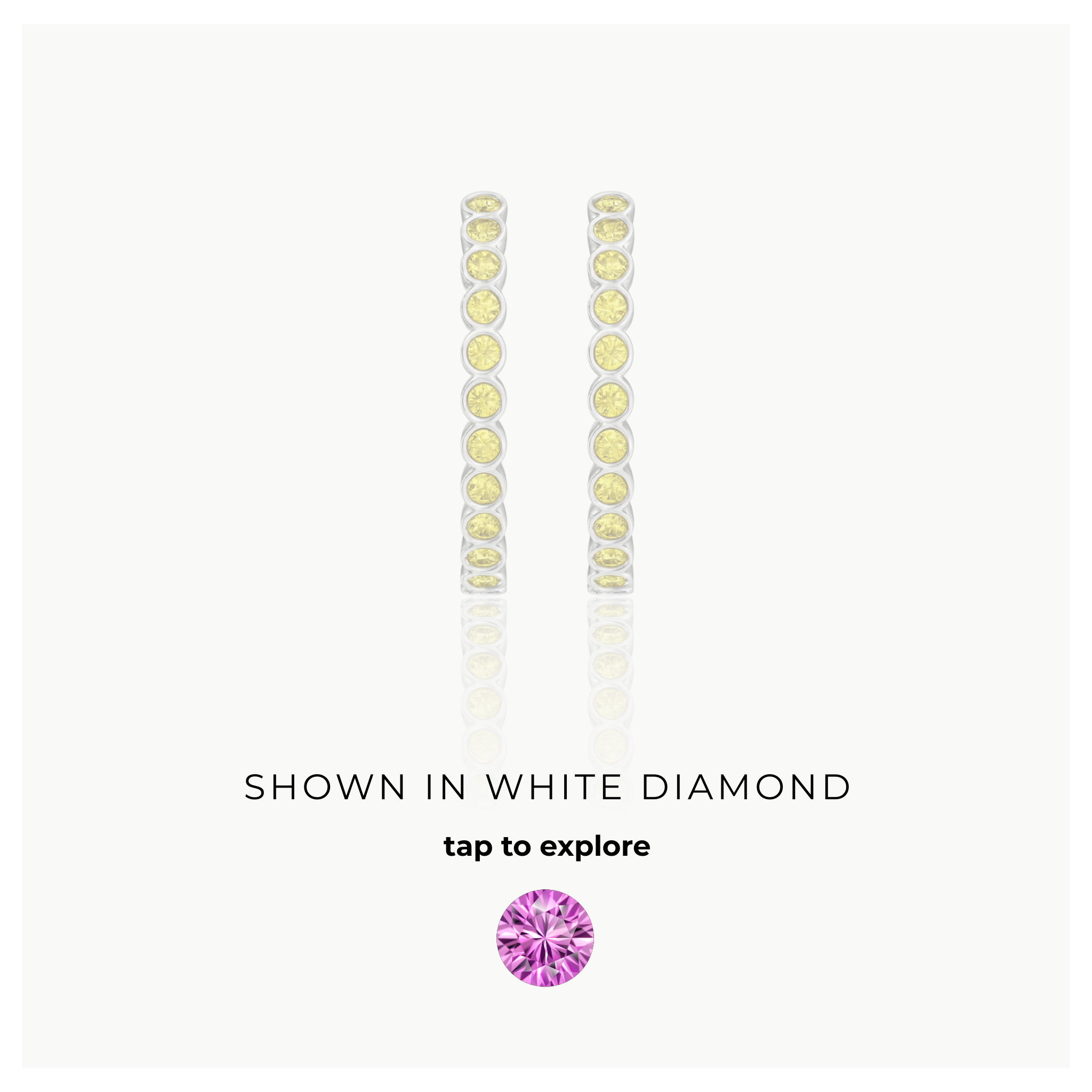 Forma Grande Hoop Earrings – Light Pink Sapphire