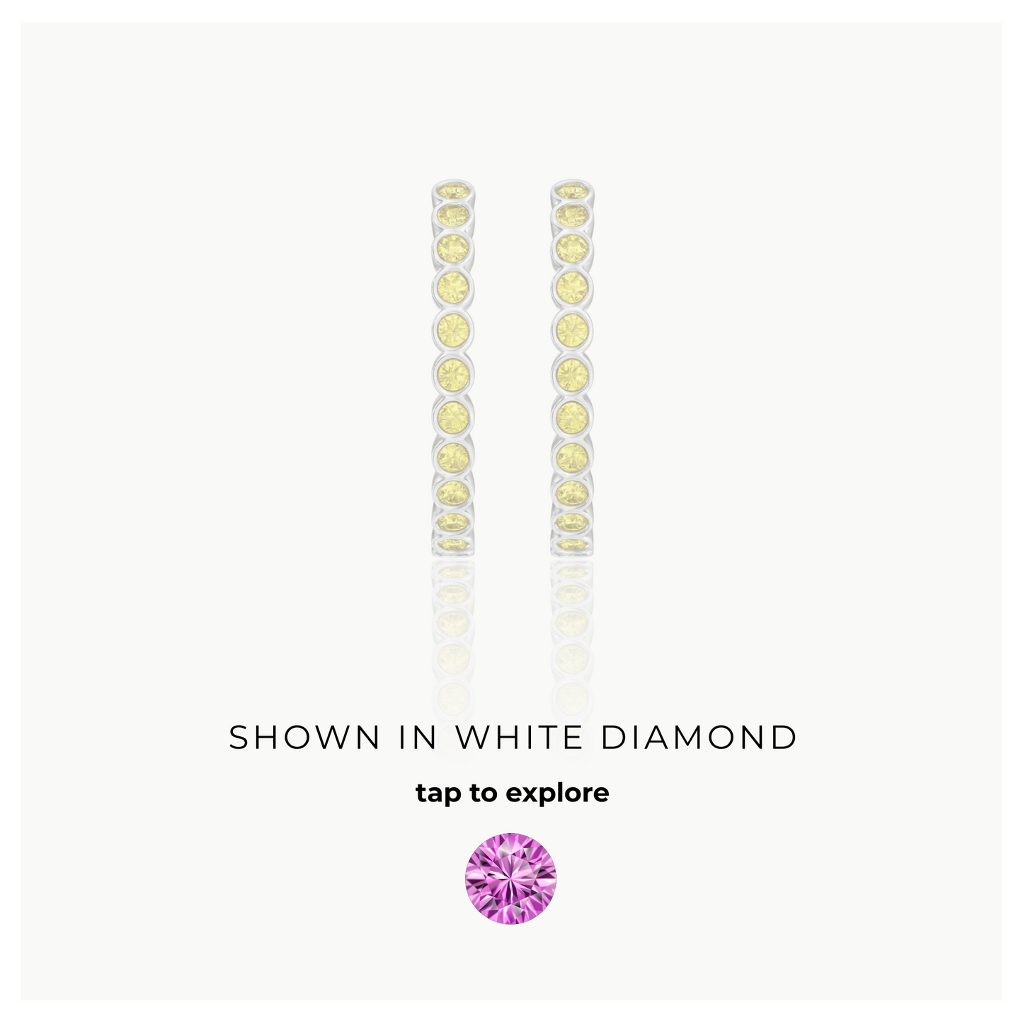 Forma Grande Hoop Earrings – Light Pink Sapphire