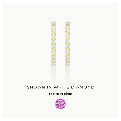 Forma Grande Hoop Earrings – Light Pink Sapphire